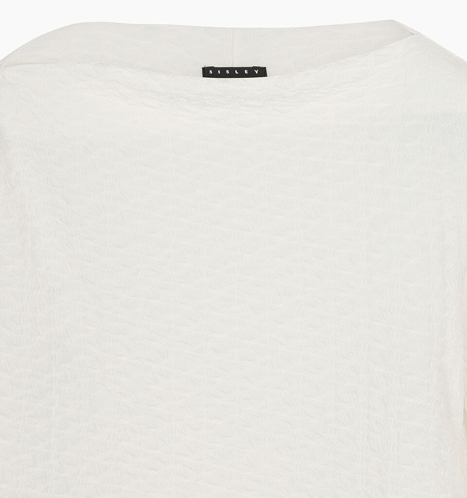 T-SHIRT L/S - sisley k long sleeve t-shirt - Creamy White | Sisley K image number 4